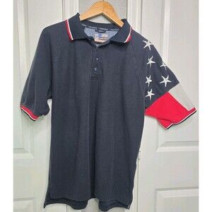 Rock Point Freedom Polo Shirt Men's XL Red/White/Blue Stars Patriotic